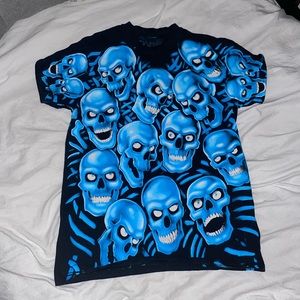 Liquid Blue skull tee